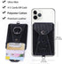 Cell Phone Card Holder,Card Holder for Back of Cell Phone with Ring Grip Stand,Adhesive Stick-on Credit Card Wallet Pocket with Detachable Neck St...