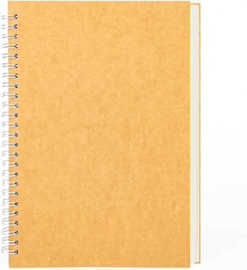 DSTELIN 9 inch x 6 inch, 100GSM, Blank Spiral Notebook, 1-Pack, Soft Cover, Sketch book, 160 Pages / 80 Sheets, (Brown)...