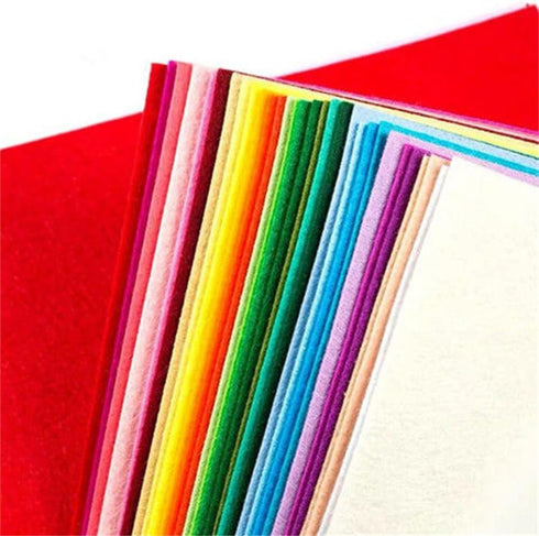 62pcs Felt Fabric Sheet 4"x4" Assorted Color DIY Craft Squares Nonwoven 1mm Thick...