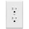 ENERLITES Duplex Outlets and Wall Plates Bundle, Tamper-Resistant Electrical Receptacle, 15A 125V, Self-Grounding, 2-Pole, UL Listed, 61580-TR-WWP...