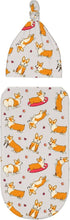 Cute Swaddle Blanket dog corgi Baby Stuff Newborn Baby Swaddling Blanket Sleep Sack with Beanie Hat Sets for Boys Girls Infant and Baby Shower Uni...