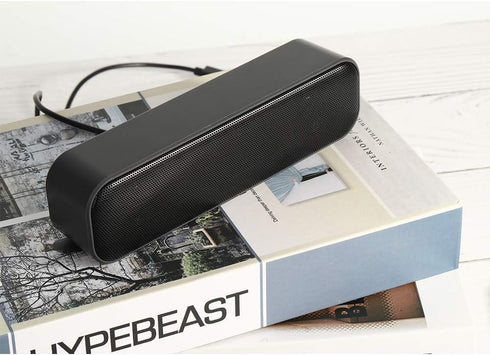 USB Computer Speaker,USB Powered Mini Soundbar Speaker,Laptop Stereo Speakers with Space Saving Design for Computer Laptop Desktop PC Dorm Offce D...