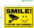 iSYFIX Smile You're on Camera Stickers for Business - 2 Pack 14x10 Inch - Self-Adhesive Vinyl, Laminated for UV Protection, Weather, Fade Resistan...