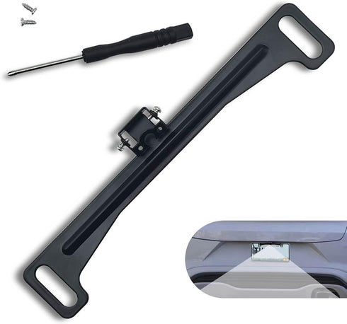 Pack-1 Car Rear View Camera Bracket, Multifunctional Waterproof Durable Metal Vehicle License Plate Mount with Installation Tools, Universal Autom...