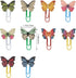 yueton 54 PCS Cute Butterfly Paper Clips Creative Cartoon Bookmarks Lovely Animal Binder Clips Wood File Document Clamps for Office Supplies Birth...