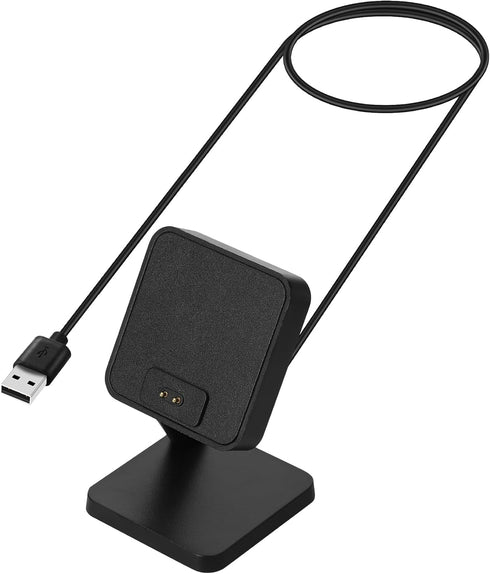 kwmobile Docking Station Compatible with Xiaomi Redmi Watch 4 - Charging Charger Cable with Stand - Black...