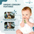 Tasty Tie Teething Tie, 3-in-1 Clip-on Baby Tie, Crinkle Toy & Silicone Teether for 3-6-9-12-18 Month Babies | GOTS Certified Organic Cotton | Uni...