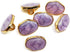 Purple Small Gravel Shape Enamel Layer Metal Base Sewing Shank Buttons 20 Pcs - 11.5mm, 15/32"...