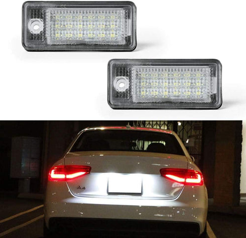 Gempro License Plate Lights LED Tag Lamps for Audi A3 S3 A4 S4 A6 S6 A8 S8 Q7 RS4 License Number Plate Lamps, 6000K Xenon White, 2 Packs...