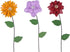Floral Garden Stake Decor,Glow in Dark Shaking Head Outdoor Plant Pick Water Proof Metal Flower Stick for Lawn Yard Patio,Pathway Ornament,Set of ...