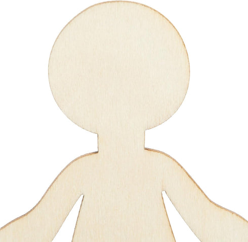 Juvale 100 Pack Unfinished People Shaped Craft Sticks, Wooden Popsicle Sticks for DIY Projects...