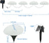 Set of 4 Solar Lights Outdoor Waterproof Solar Pebble Rock Garden Lights Decorative with Warm White LED...