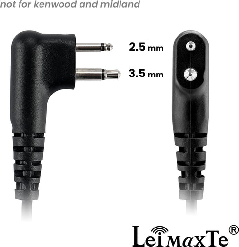 RDU4100 Earpiece,Compatible with Motorola RDM2070D CLS1110 CLS1410 CP185 CP200D 2 Way Radio with Mic PTT Walkie Talkie Headset Security Acoustic T...