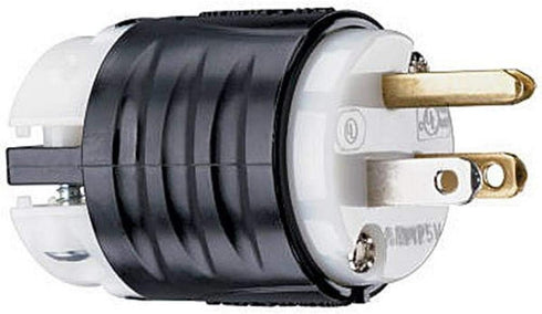 Legrand Pass & Seymour PS5266XCCV4 15 Amp 125V Straight Blade Extra Hard Use Specification Grade Plug, NEMA 5-15P, Black/White (1 Count)...