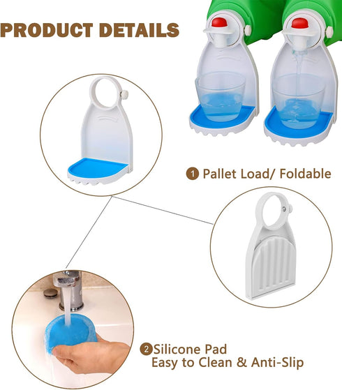 WEYICHUANG Laundry Detergent Drip Catcher, Laundry Detergent Cup Holder,Fabric Softener Gadget Cup Holder,Tidy Laundry Room,No More Mess or Leaks(...