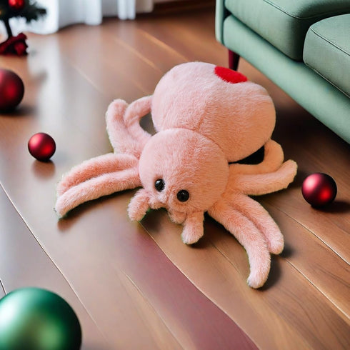 Kids Spider Stuffed Animal Toy Halloween Plush Toy Soft Pink Spider,Adorable Playtime Plush Toy,Super Soft Plush Doll Animal Halloween Plushies Gi...