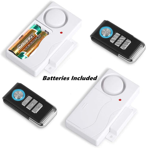WSDCAM Wireless Door Alarm with Remote 2 Pack, Battery Included, 105 dB Loud Pool Door Alarm, Wireless Door Open Alarms Sensor for Kids Safety Hom...