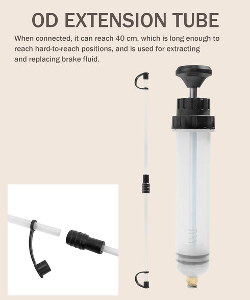 Oil Extractor,Fluid Extractor,Car Accessories Auto Syringe Pump Automotive Fluid Syringe Pump Manual Suction Vacuum Fuel for Power Steering Transm...