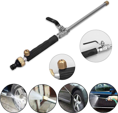 Power Washer Hydro Jet Power Cleaning Tool, Extra Long Extendable Garden Sprayer Wand, Gutter Cleaner, Pet Window Cleaning Tool (black)...