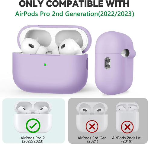 for AirPods Pro 2nd Generation Case (2022/2023) with Cleaner Kit,Soft Silicone Protective Case for Apple AirPod Pro 2 Gen Case Cover for Women Men...