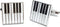 Piano Keys Cufflinks Gift Music Fan Cuff Links (White Silver)...