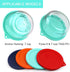Sophico Round Silicone Storage Cover Lids Replacement for Anchor Hocking and Pyrex 7402-PC 6/7 Cup Glass Bowls (Container not Included)(Mint - 2 p...