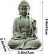 Meditating Buddha Statue Natural Sandstone Buda Sculptures for Fish Tank Aquarium Decorations Home Zen Garden Bonsai Ornament Decor, Gifts (Fearle...