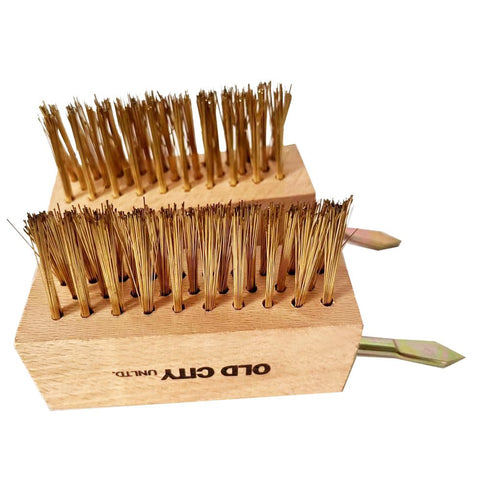 Moss Removal Deck Crevice Cleaning Tool- 2 Paver Brushes Tool for Weeding Between Pavers, Wire Brush with Weed Hook, Deck Cleaner, Crack Weeder, P...