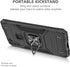 for Samsung A11 Phone Case with Screen Protector, Hard Rubber Bumper with 360° Rotation Ring Kickstand Cases for Samsung Galaxy A11 (Black)...