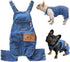 Dog Shirts Clothes Denim Overalls, Pet Jeans Onesies Apparel, Puppy Jean Jacket Sling Jumpsuit Costumes, Fashion Comfortable Blue Pants Clothing f...