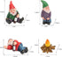 4Pcs Miniature Garden Gnome Set, Wizard Gnome 3D Dwarves Fairy Garden Gnome Statue Kit, Mini Outdoor Sculpture Garden Figurine Decoration for Lawn...