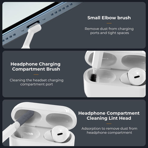 K&F Concept 20-in-1 Keyboard Cleaning Kit Laptop Cleaner, Multifunctional Electronic Device Cleaning Tool, for iPhone AirPods MacBook iPad, Camera...