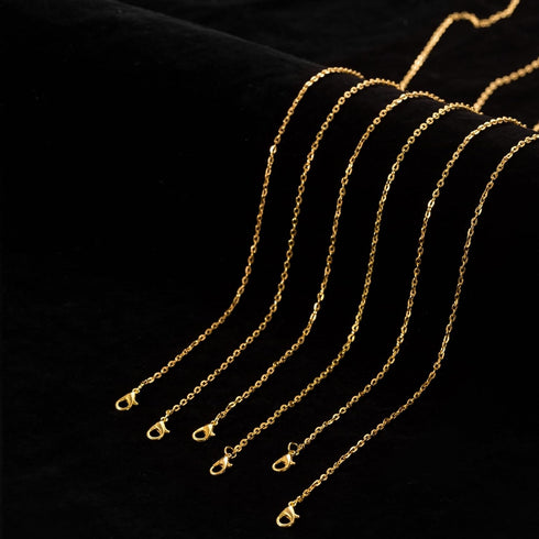 Lemonkey 24 Pack Necklace Chains Bulk,Gold and Silver Plated DIY Cable Link Chains for Jewelry Making 20 Inches...