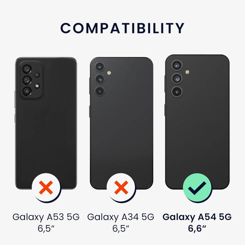 kwmobile Wood Case Compatible with Samsung Galaxy A54 5G Case - Cover - Vintage Anchor Dark Brown...