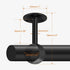 Ceiling Curtain Rod Brackets, Heavy Duty Curtain Rod Holders 1-1/4Inch Black Curtain Rod Hooks Hangers for Wall Closet Flange Rods Support, Curtai...