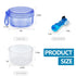 No Leak Partial Denture Case Retainer Bath Box Cup, Denture Soaking Cup False Teeth Holder Box Case with Strainer Basket and Brush - Transparent B...