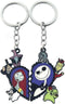2 PCS Halloween Nightmare before Christmas Horror Keychain, Jack Sally Zero The Dog Oogie Boogi Key Chain for Women and Men...