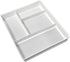 Madesmart Classic 4-Compartment Drawer Organizer Gadget Tray, Plastic Multipurpose Storage Bin for Drawers, White...