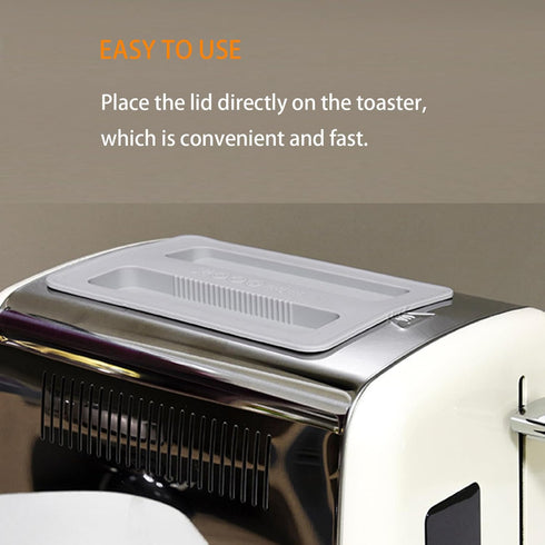 2 Pack Toaster Cover 2 Slice Toaster Cover Silicone Toaster Lid Bread Machine Cover Bread Maker Accessories (Grey)...