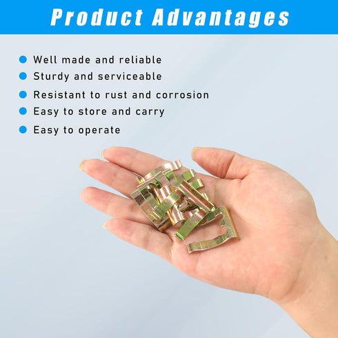 8 PCS Brake Line Clips Metal Brake Hose Retainer, U Shaped Metal Car Brake Hose Clips Replacement, Universal Vehicle Brake Hose Lock for Cars, Mot...