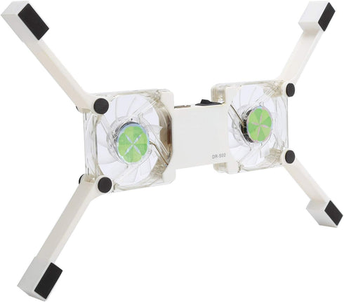 ASHATA Portable Laptop Cooling Pad, Foldable Cooler Pad with 2 Light Emitting Fans, Antiskid Mount, USB Powered Heat Dssipation Stand for Notebook...