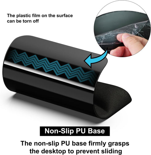 Audimi Ergonomic Mouse Pad with Gel Wrist Support, Comfortable Mousepad with Wrist Rest Smooth Surface and Non-Slip PU Base for Pain Relief, Lapto...