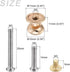 Mini Drawer Pulls (10mm/0.39") 10Pcs, Zinc Alloy Mini Round Head Knobs Pull Handle with Screws - for Home Cabinet Drawer Handle, Light Gold...
