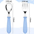 Honeydak 12 Pieces Toddler Utensils Kids Fork and Spoon Silverware Set colored Stainless Steel Safe Flatware Round Handle Utensils Baby Cutlery me...