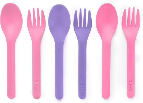 Omie OmieBox Utensil Refill Pack for OmiePod - Matches Bubble Pink or Lilac Purple OmieBox Utensil Set with Case - Reusable, Travel, Lunch Boxes -...