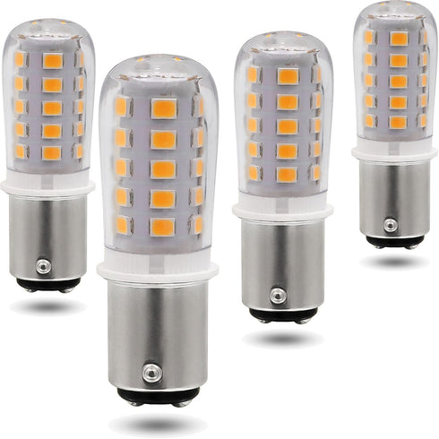 12V BA15D LED Bulb 1076 1142 1176 1004 S8 3W 300Lm 2700K Warm White,DC Bayonet Double Contact Base, RV Camper Motorhome Marine Boat Trailer Landsc...