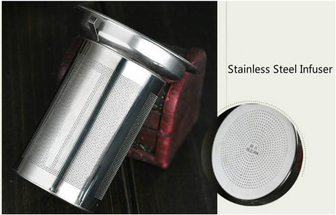 Glass Teapot with Stainless Steel Infuser & Lid, Borosilicate Glass Tea Kettle Stovetop Safe, Blooming & Loose Leaf Teapot,Glass Square Pot (350ML...