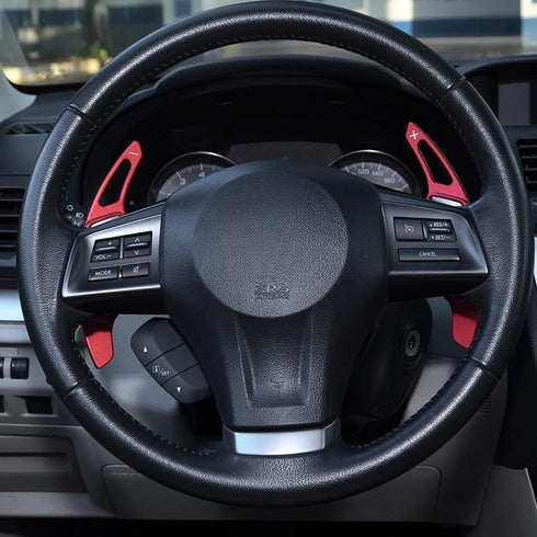 iJDMTOY Aluminum Paddle Shifter Extensions Compatible with Subaru BRZ Impreza WRX Legacy XV Crosstrek Red Matte Finish...