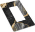Black Gold Marble Single Gang Rocker Light Switch Plate Cover Decor Wall Plate Cover For Home Bedroom Kitchen Decorative 4.4 * 2.7 Inches Standard...