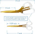 Acrylic Scissors, 9 inch and 7inch Set, Clear and Gold-Toned Scissors for Left and Right Hand, Craft Scissors,Gold Office Supplies and Accessories...